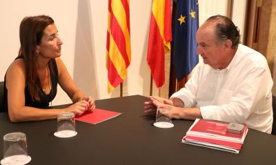 Ruth Merino es reuneix amb el president del Consell de Cambres de la Comunitat Valenciana per a abordar propostes de reactivació econòmica
